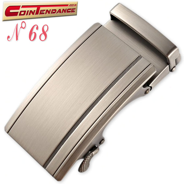 Boucle De Ceinture Automatique à Cliquet Pour Homme - Ajustement Facile, Style Pro Mat (Argenté)